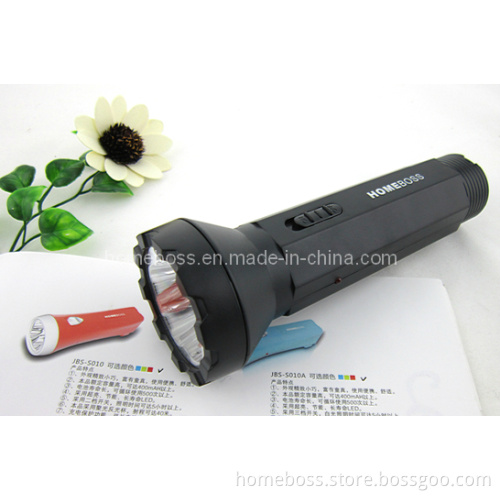LED Torch/ Emergency Rechargeable Flashlight with ABS Material 3W (JBS-S023B Jll)
